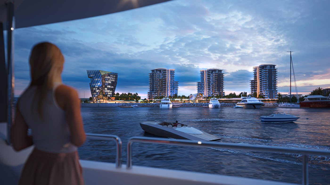 Portside Square yacht view, Mina Rashid